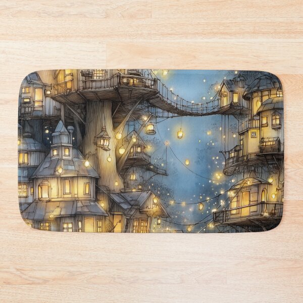 Item preview, Twilight Treehouse Village designed and sold by SporeandCanvas.