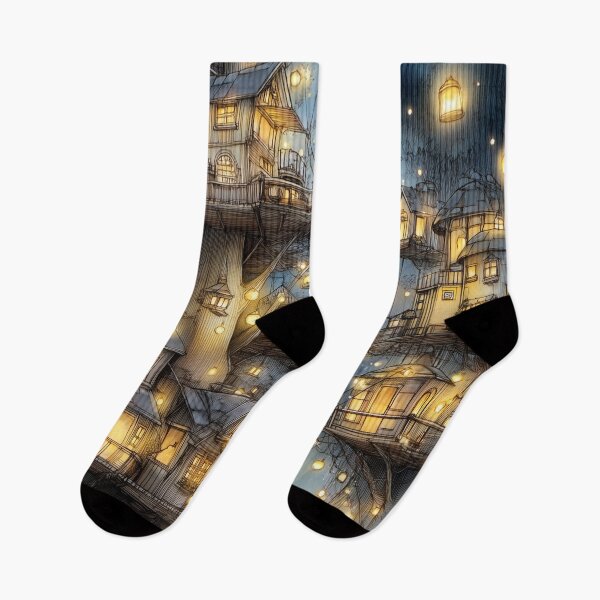 Item preview, Twilight Treehouse Village designed and sold by SporeandCanvas.