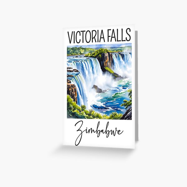 Item preview, A Watercolor Design of Victoria Falls - Zimbabwe  designed and sold by Sketch-Shack.