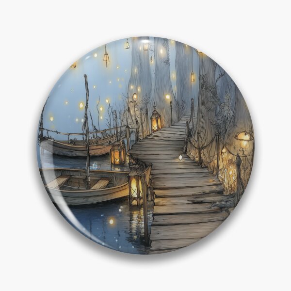 Item preview, Whispering Dock of the Fairy Lake designed and sold by SporeandCanvas.
