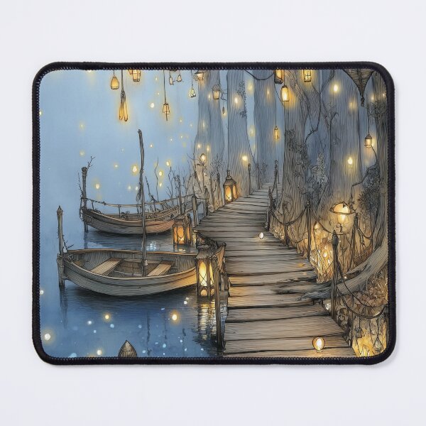 Item preview, Whispering Dock of the Fairy Lake designed and sold by SporeandCanvas.