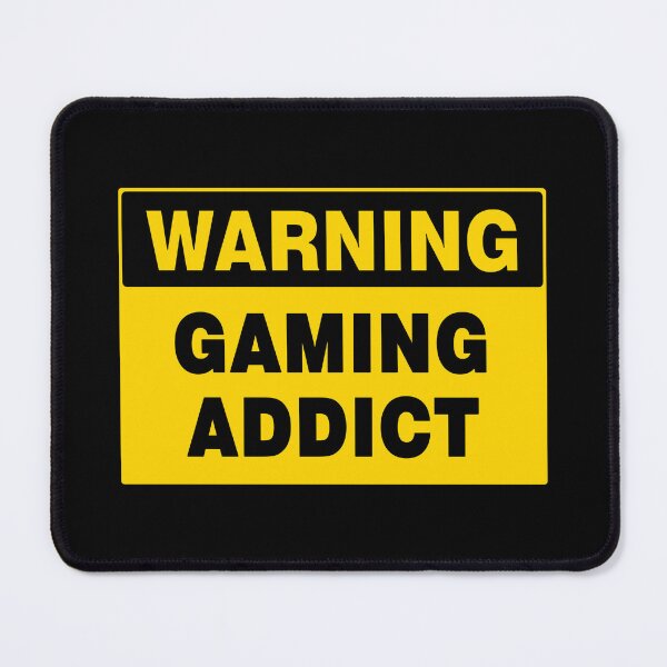 Item preview, WARNING SIGN, GAMING ADDICT, INDUSTRIAL SIGNAGE, FUNNY designed and sold by AASparksDesigns.