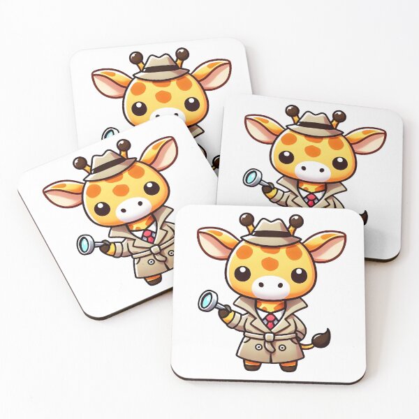 Item preview, Detective giraffe kawaii and chibi designed and sold by AdrianMDesigns.