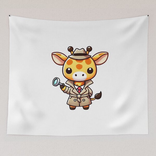Item preview, Detective giraffe kawaii and chibi designed and sold by AdrianMDesigns.