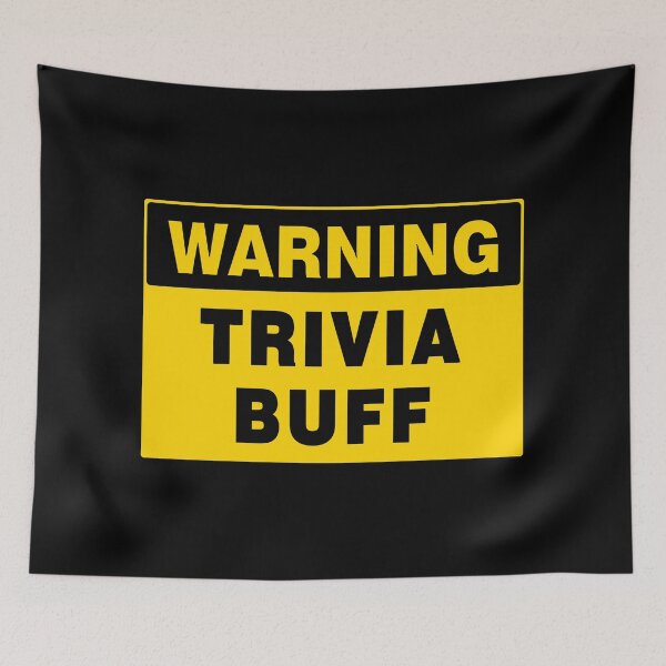 Item preview, WARNING SIGN, TRIVIA BUFF, INDUSTRIAL SIGNAGE, FUNNY designed and sold by AASparksDesigns.