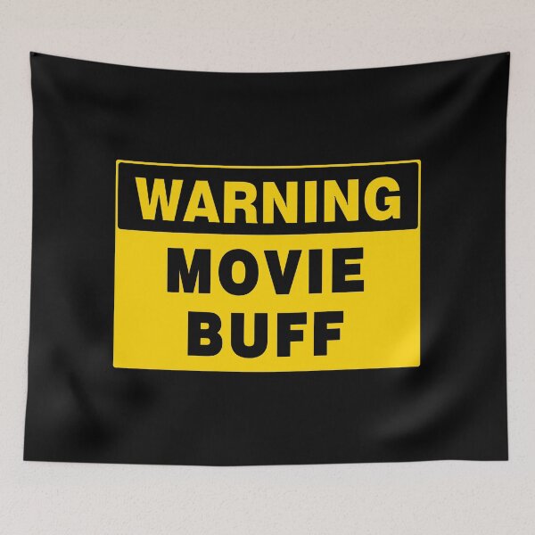 Item preview, WARNING SIGN, MOVIE BUFF, INDUSTRIAL SIGNAGE, FUNNY designed and sold by AASparksDesigns.