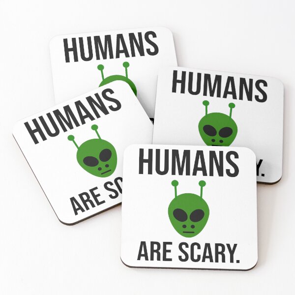 Item preview, Humans are scary. Space alien design.  designed and sold by Rachel the Artist .
