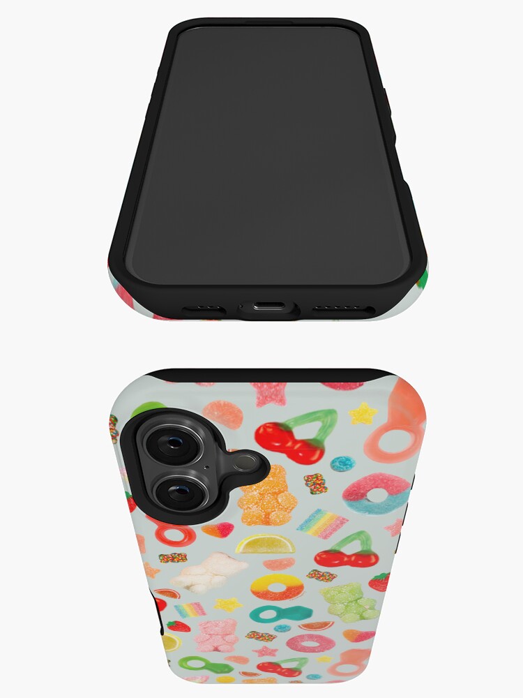 Thumbnail 3 of 4, iPhone Case, Candy Print in Blue designed and sold by doodlebymeg.
