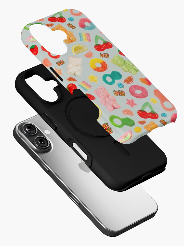 Thumbnail 2 of 4, iPhone Case, Candy Print in Blue designed and sold by doodlebymeg.
