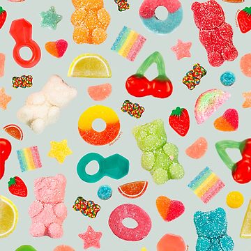Artwork thumbnail, Candy Print in Blue by doodlebymeg