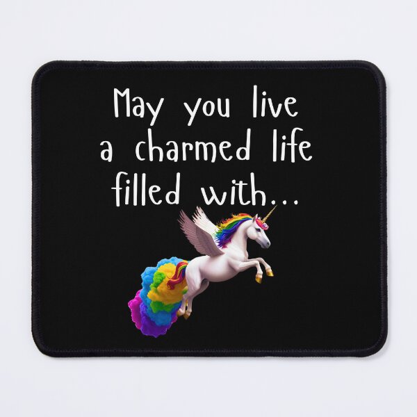 Item preview, Funny Rainbow Farting Unicorn – Charmed Life Quote Design designed and sold by Fredster1966.