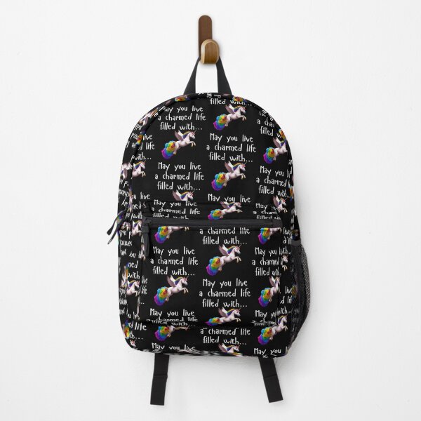 Item preview, Funny Rainbow Farting Unicorn – Charmed Life Quote Design designed and sold by Fredster1966.
