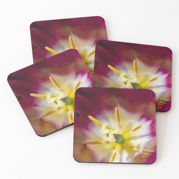 Item preview, Close-up inside a purple tulip with pointy petals designed and sold by lisavonbiela.