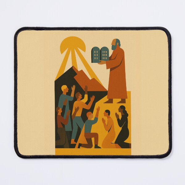 Item preview, The Ten Commandments – Mid-Century Modern Biblical Poster designed and sold by Benja & Co..
