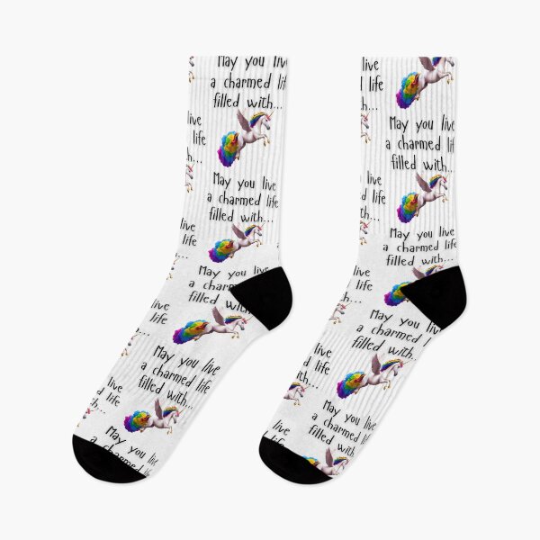 Item preview, Funny Rainbow Farting Unicorn – Charmed Life Quote Design designed and sold by Fredster1966.