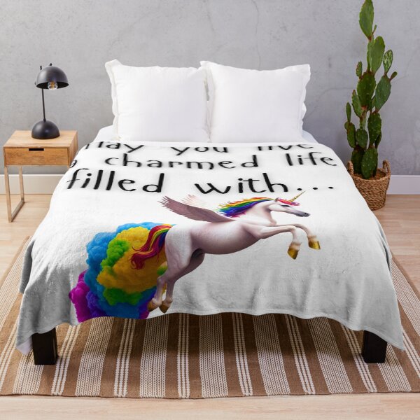Item preview, Funny Rainbow Farting Unicorn – Charmed Life Quote Design designed and sold by Fredster1966.
