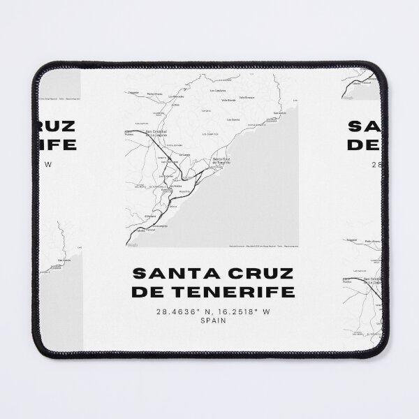Item preview, Santa Cruz de Tenerife Spain Minimalist Black & White Map Print designed and sold by RM-Journey.