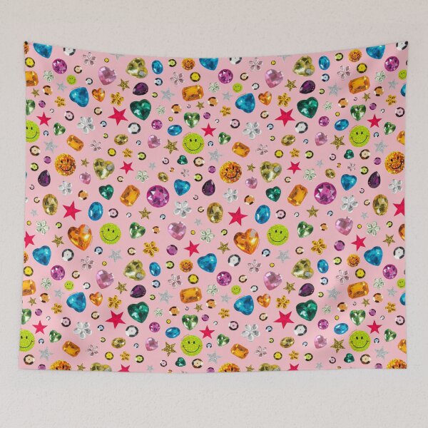 Item preview, Gem Print in Pink designed and sold by doodlebymeg.