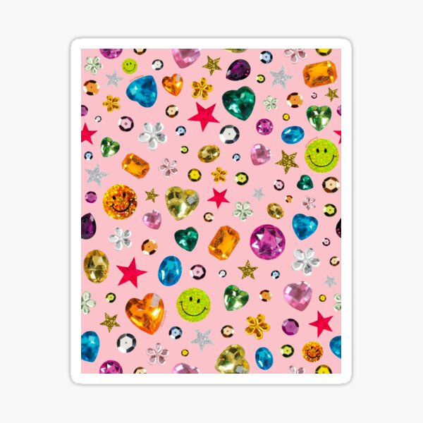 Item preview, Gem Print in Pink designed and sold by doodlebymeg.