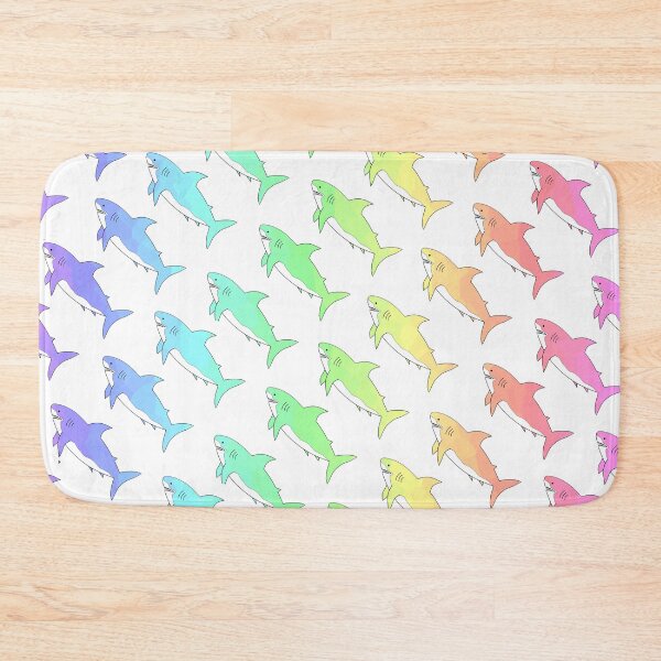 Item preview, Cute  ainbow Shark Pattern designed and sold by Sartoris Art.