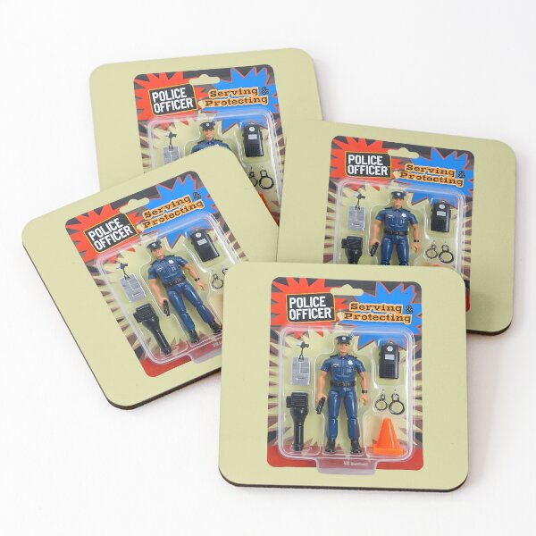 Item preview, Heroic Police Officer Action Figure in Blister Package – Ready for Action designed and sold by BrightMint.