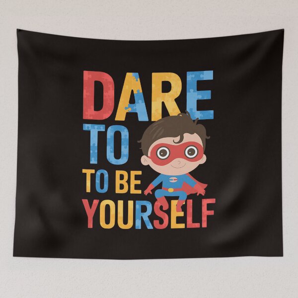 Item preview, Dare To Be Yourself Autism Awareness Superhero designed and sold by MAKOPOKOShop.