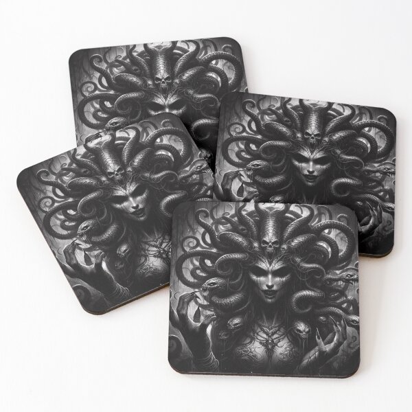 Item preview, Dark Goth Medusa Art designed and sold by TheDarkWardrobe.