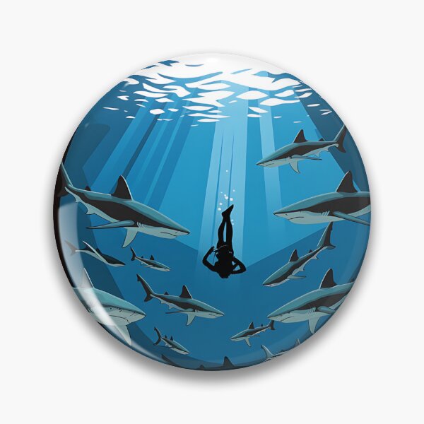 Item preview, Dare To Dive With Shark Diver designed and sold by MAKOPOKOShop.