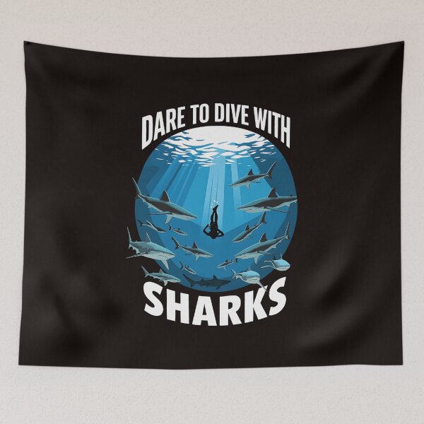 Item preview, Dare To Dive With Shark Diver designed and sold by MAKOPOKOShop.