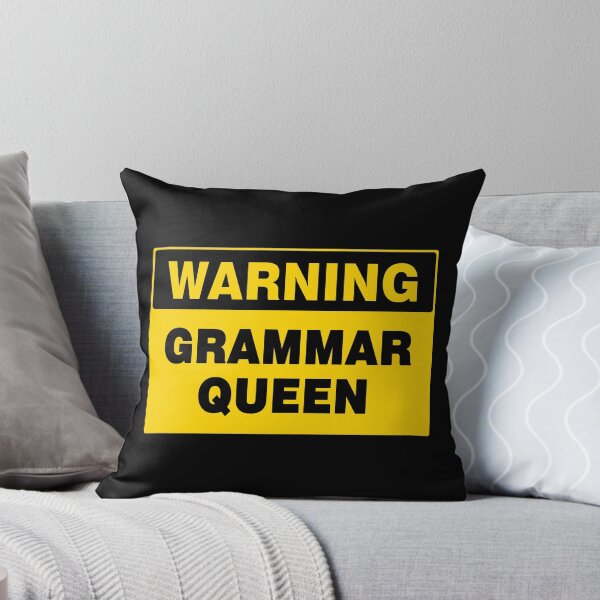 Item preview, WARNING SIGN, GRAMMAR QUEEN, INDUSTRIAL SIGNAGE, FUNNY designed and sold by AASparksDesigns.