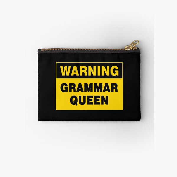 Item preview, WARNING SIGN, GRAMMAR QUEEN, INDUSTRIAL SIGNAGE, FUNNY designed and sold by AASparksDesigns.