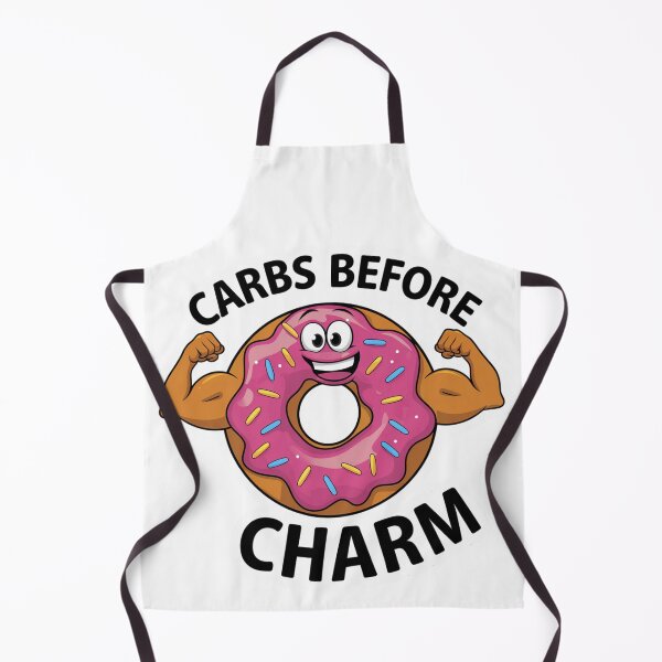 Item preview, Funny Carbs Before Charm Donut Flexing Cartoon Design designed and sold by badburropress.
