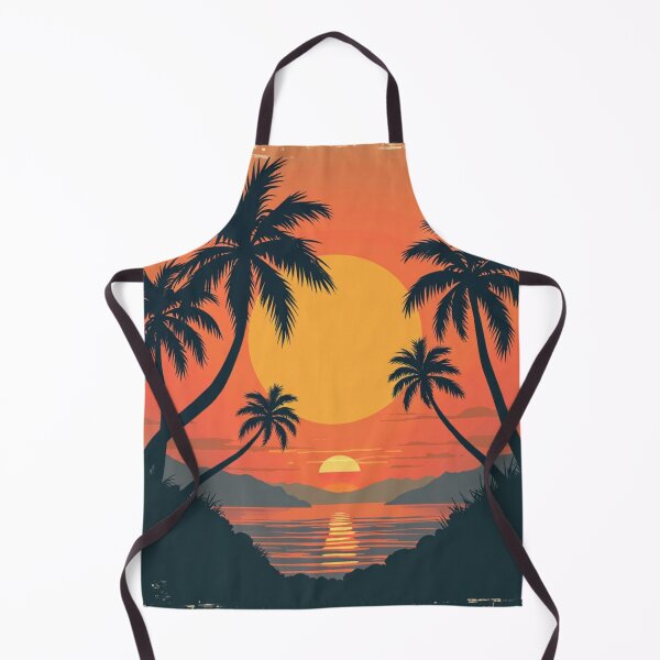 Item preview, Retro Sunset with Palm Trees - Vintage Vibes designed and sold by Arte Zen.