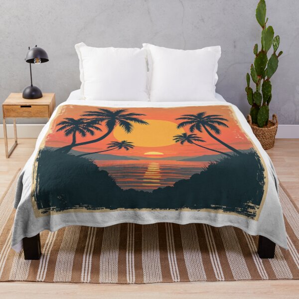 Item preview, Retro Sunset with Palm Trees - Vintage Vibes designed and sold by Arte Zen.