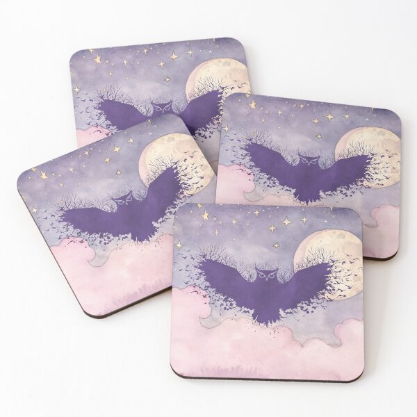 Item preview, Purple Fairy Tale Owl with Trees and Birds designed and sold by Pixelchicken.