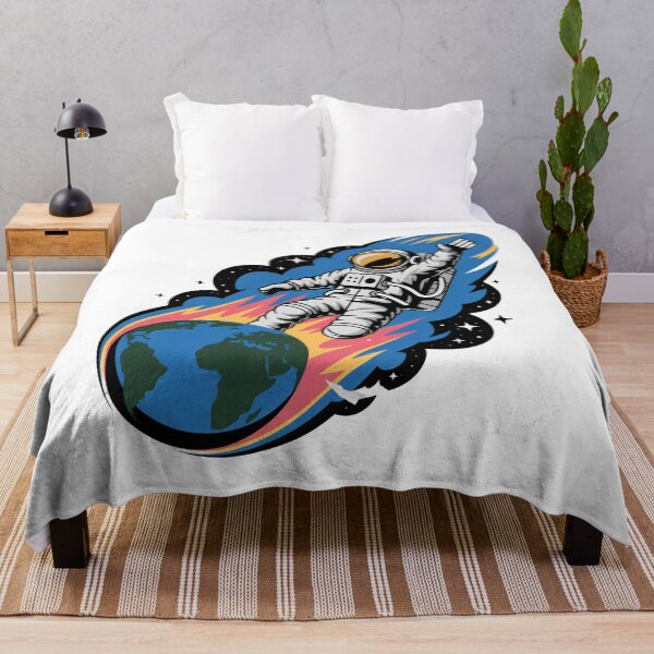 Item preview, Astronaut Riding Earth – Cosmic Space Adventure designed and sold by Zanigold.