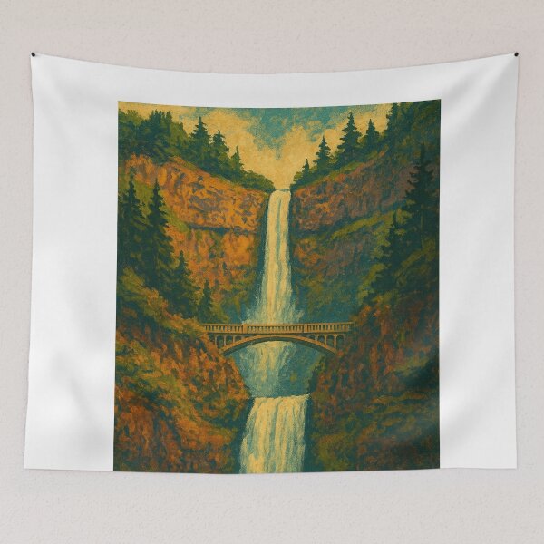 Item preview, Multnomah Falls Oregon Columbia River Gorge Benson Bridge Pacific Northwest USA designed and sold by Aryabek.