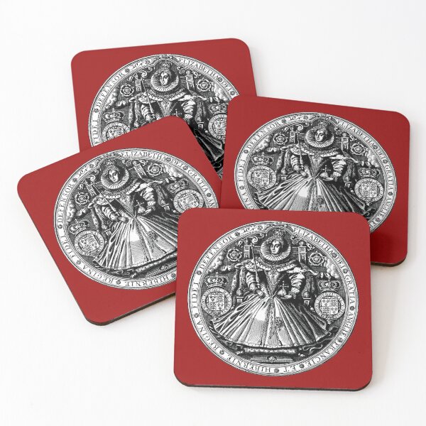 Item preview, Tudor Medallion Queen Elizabeth I on the Throne designed and sold by Pixelchicken.
