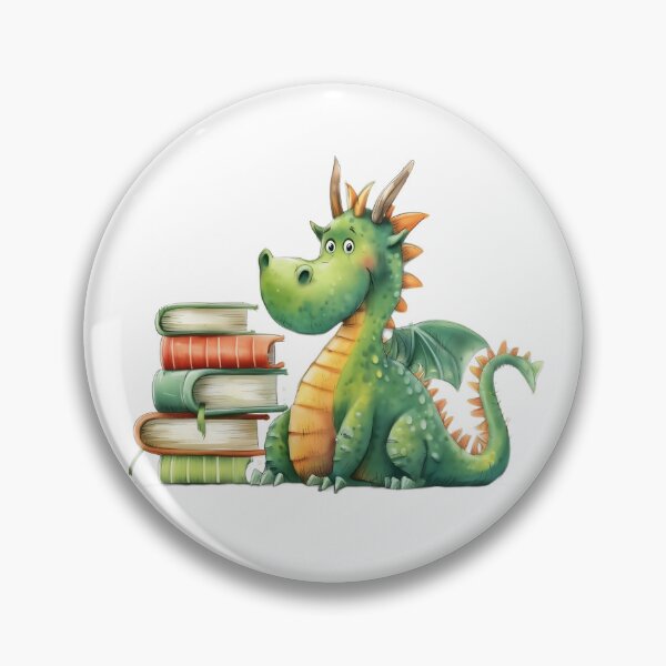 Item preview, Cartoon Dragon Book Hoarder designed and sold by Boddicca.