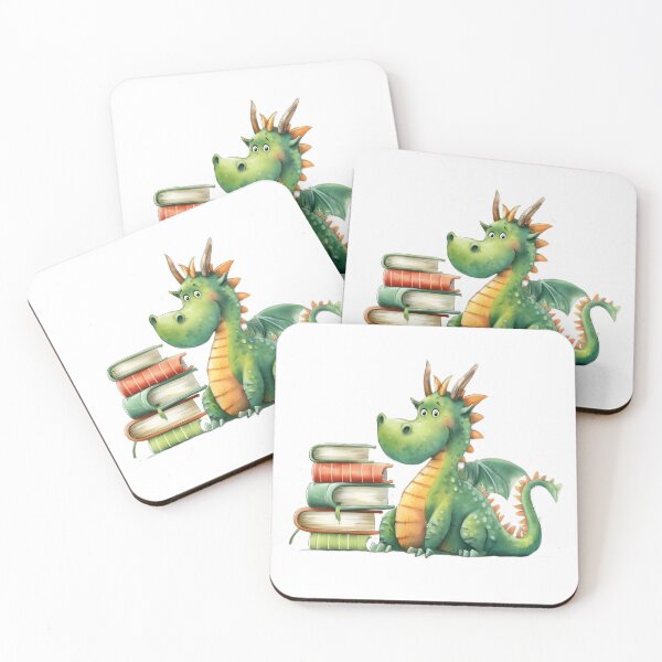 Item preview, Cartoon Dragon Book Hoarder designed and sold by Boddicca.