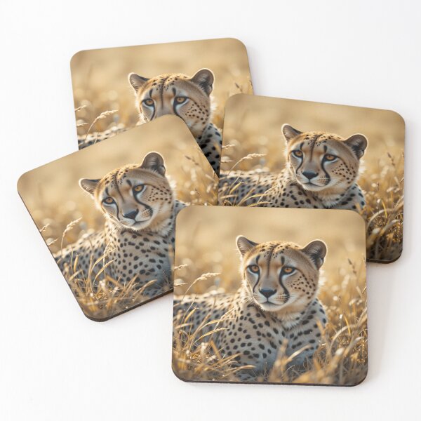 Item preview, cheetah rests among golden grasses designed and sold by InezPhotography.