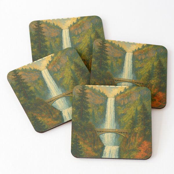 Item preview, Multnomah Falls Oregon Columbia River Gorge Scenic Waterfall Autumn Landscape USA designed and sold by Aryabek.