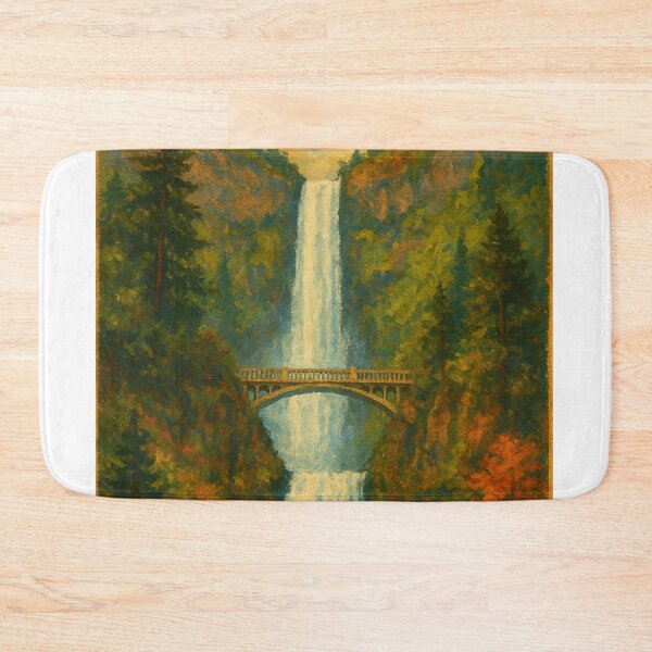 Item preview, Multnomah Falls Oregon Columbia River Gorge Scenic Waterfall Autumn Landscape USA designed and sold by Aryabek.