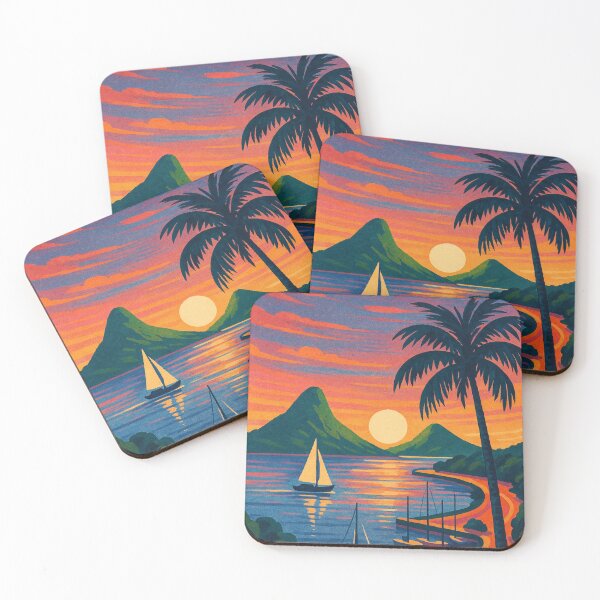 Item preview, Whangārei Northland New Zealand Sunset Bay Harbor Sailboats Coastal Landscape designed and sold by Aryabek.