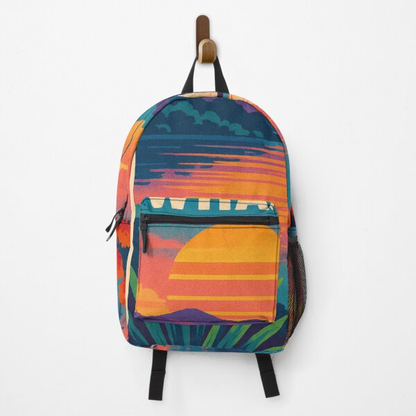 Item preview, Whangārei Harbor Northland New Zealand Tropical Sunset with Sailboats and Flowers designed and sold by Aryabek.