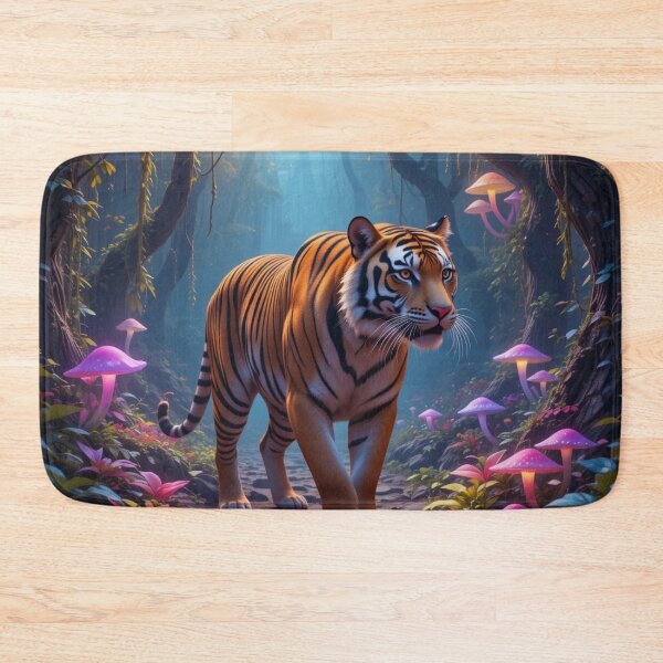 Item preview, majestic tiger walks through a mystical forest designed and sold by InezPhotography.