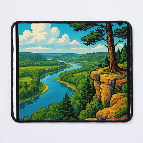 Item preview, Wyalusing State Park Wisconsin Mississippi River Confluence Scenic Bluff View USA designed and sold by Aryabek.