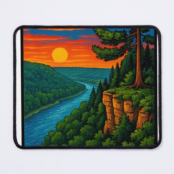 Item preview, Wyalusing State Park Wisconsin Sunset Overlook Mississippi River Confluence USA designed and sold by Aryabek.