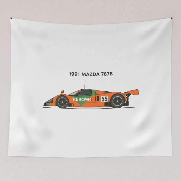 Item preview, 1991 Mazda 787B Le Mans Winner | Legendary Rotary Race Car Art designed and sold by TheArtOfCar.