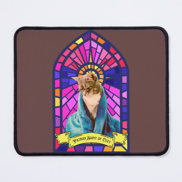 Item preview,  Patron Saint of Cozy - Sacred Robed Cat Art with Stained Glass designed and sold by LUV963.
